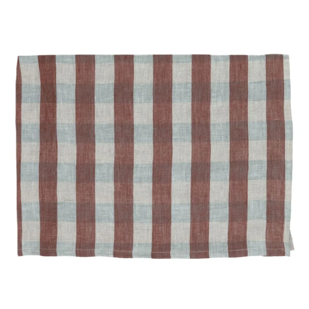 Pomax Linge De Table-AMALIA - nappe de table - lin - L 350 x W 170 cm - rouge