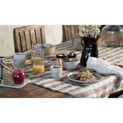 Pomax Linge De Table-AMALIA - nappe de table - lin - L 250 x W 170 cm - rouge