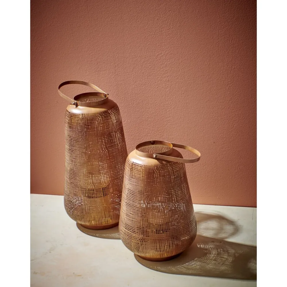 Pomax Lanternes-AMANI - lanterne - métal - DIA 25 x H 35 cm - rouille
