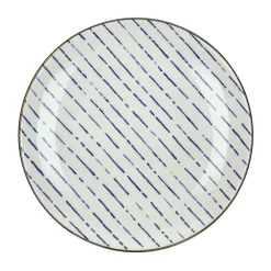Pomax Vaisselle-ANAFI - assiette à dessert - porcelaine - DIA 22 cm - bleu