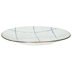 Pomax Vaisselle-ANAFI - assiette plate - porcelaine - DIA 26,5 cm - bleu