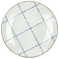 Pomax Vaisselle-ANAFI - assiette plate - porcelaine - DIA 26,5 cm - bleu