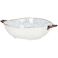 Pomax Vaisselle-ANAFI - plat à four/bol - porcelaine - L 31 x W 24,5 x H 7,5 cm - bleu