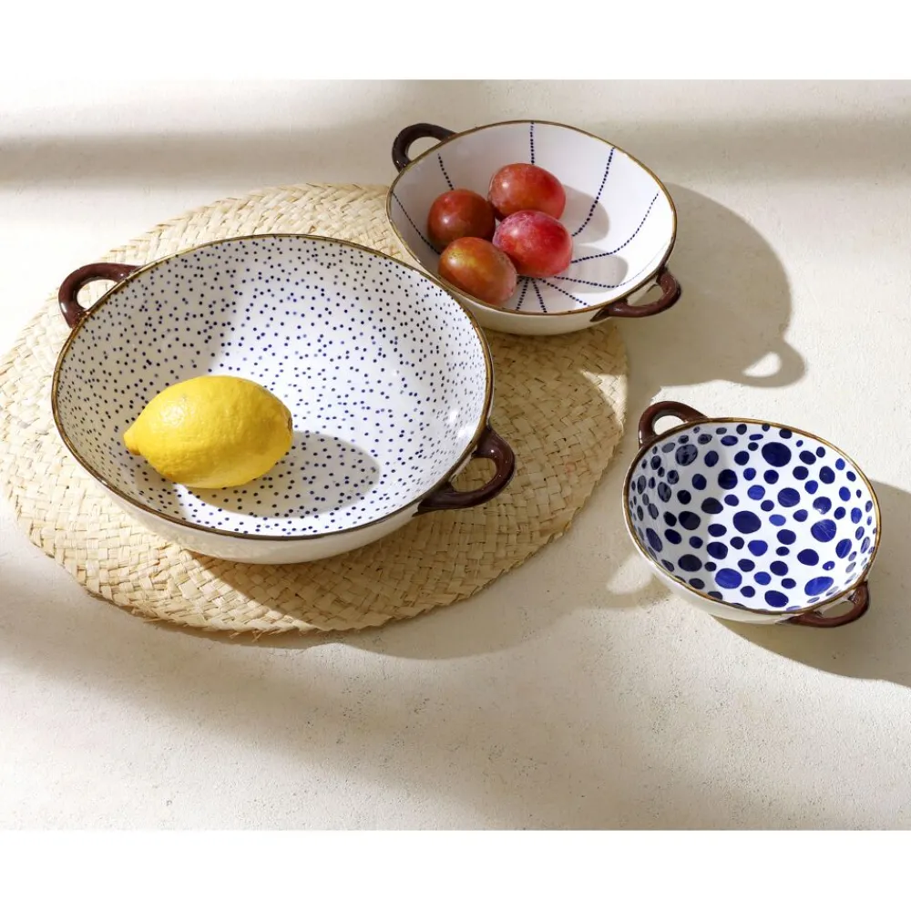 Pomax Vaisselle-ANAFI - plat à four/bol - porcelaine - L 31 x W 24,5 x H 7,5 cm - bleu
