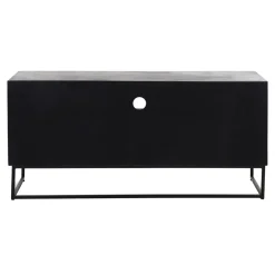 Pomax Armoires-ANGELA - armoire - bois de mangier / métal - L 120 x W 40 x H 57 cm - noir