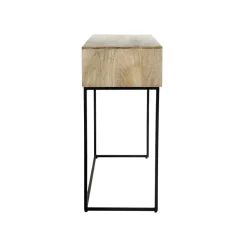 Pomax Consoles-ANGELA - console - bois de mangier / métal - L 120 x W 40 x H 85 cm - naturel