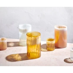 Pomax Photophores / T-lights-AO - photophore - verre - DIA 12 x H 19 cm - rose