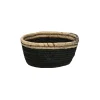 Pomax Paniers À Pain, Couverts Et Serviettes-ARNO - corbeille à pain - jacinthe d'eau - DIA 16 x H 7,5 cm - noir