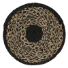 Pomax Linge De Table-ARNO - set de table - jacinthe d'eau / jonc de mer - DIA 38 cm - naturel/noir