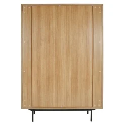 Pomax Armoires-ATLANTA - armoire - mdf / placage de bois / métal - L 115 x W 40 x H 170 cm - naturel