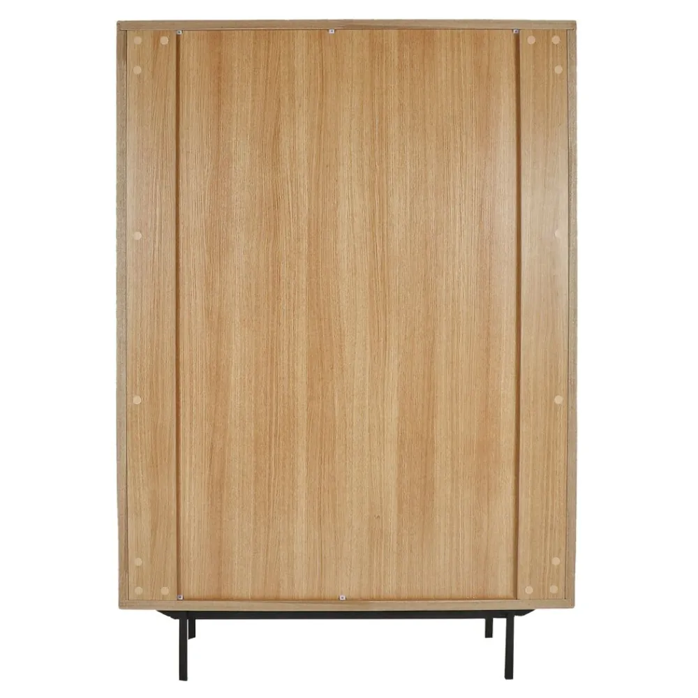 Pomax Armoires-ATLANTA - armoire - mdf / placage de bois / métal - L 115 x W 40 x H 170 cm - naturel