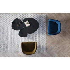 Pomax Tables Basses | Tables-AXIO - set/3 tables d'appoint - marbre - L 40/54/74 x W 40/52/68 x H 36/41/45 cm - noir