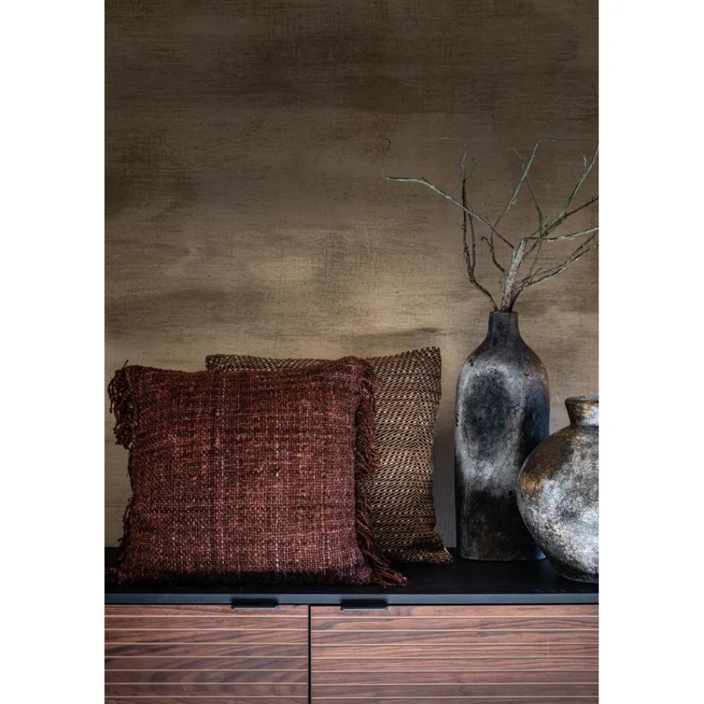Pomax Coussins-AYALA - coussin - coton - L 45 x W 45 cm - rouille
