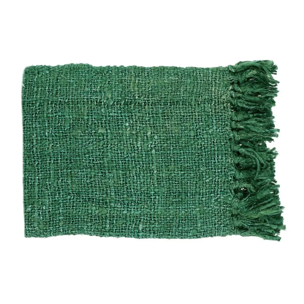Pomax Plaids-AYALA - plaid - coton - L 150 x W 125 cm - vert