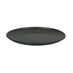 Pomax Vaisselle-BASALT - assiette à dessert - grès - DIA 21,5 x H 2,1 cm - noir