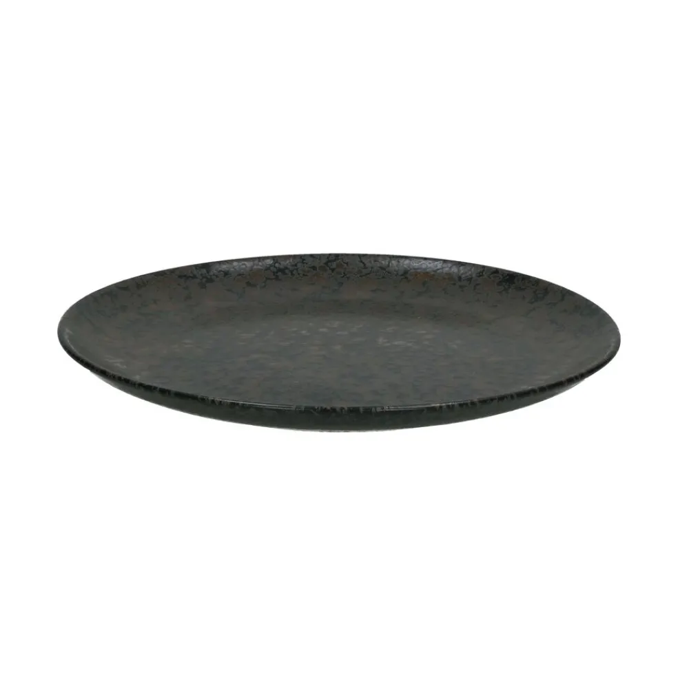 Pomax Vaisselle-BASALT - assiette à dessert - grès - DIA 21,5 x H 2,1 cm - noir