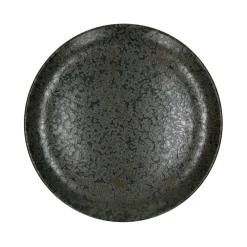 Pomax Vaisselle-BASALT - assiette à dessert - grès - DIA 21,5 x H 2,1 cm - noir