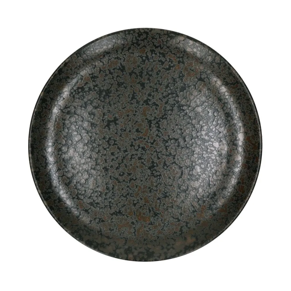 Pomax Vaisselle-BASALT - assiette à dessert - grès - DIA 21,5 x H 2,1 cm - noir