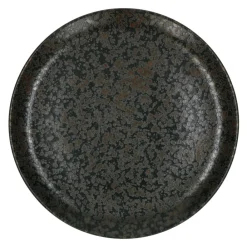 Pomax Vaisselle-BASALT - assiette plat - grès - DIA 27,2 x H 2,2 cm - noir