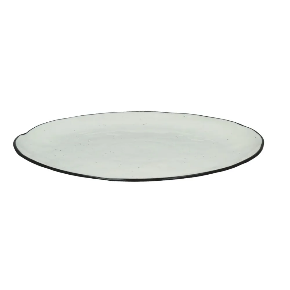 Pomax Vaisselle-BASIL - assiette plate - porcelaine - DIA 26 cm - blanc