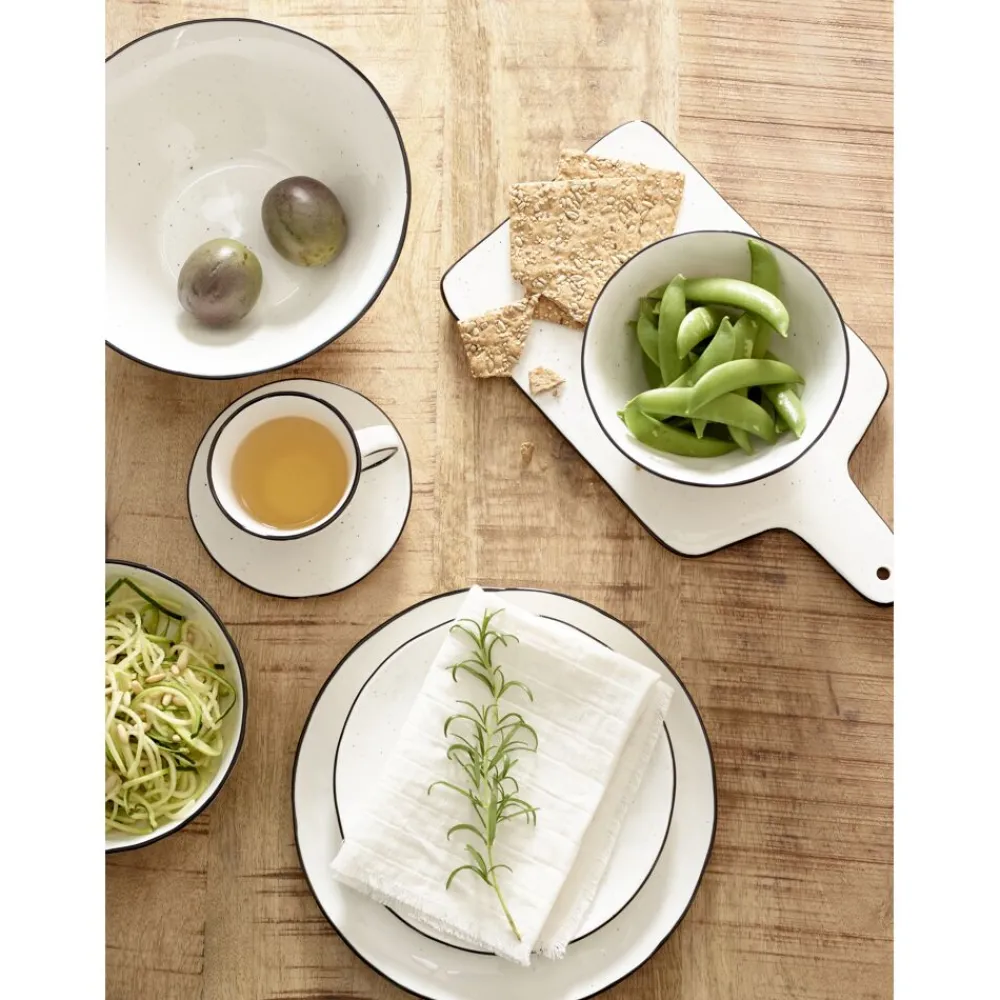 Pomax Vaisselle-BASIL - bol à céréales - porcelaine - DIA 16 x H 7,5 cm - blanc
