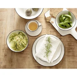 Pomax Vaisselle-BASIL - bol à soupe - porcelaine - DIA 18 x H 5 cm - blanc