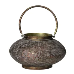 Pomax Lanternes-BERND - lanterne - métal - DIA 26,5 x H 15,5 cm - bronze