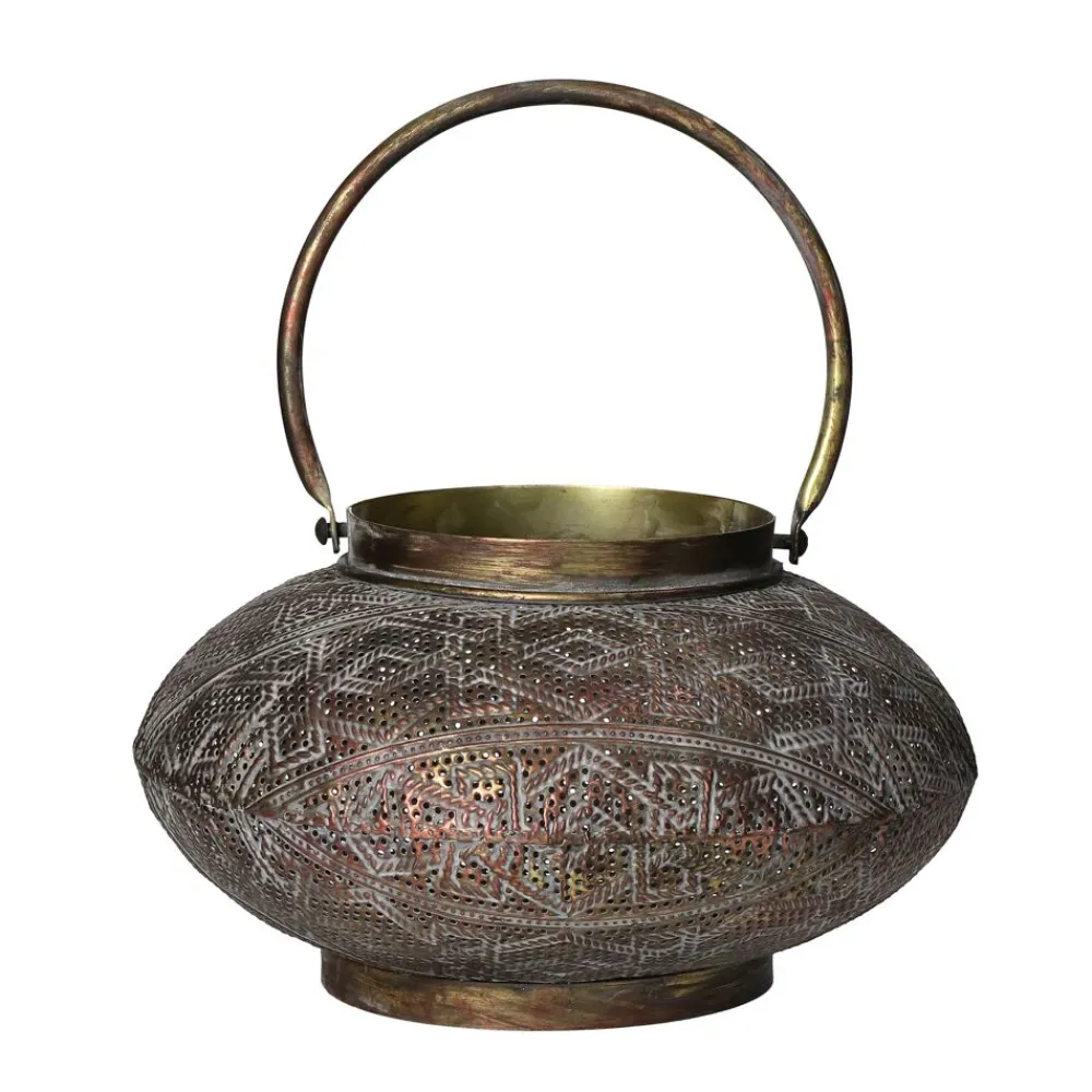 Pomax Lanternes-BERND - lanterne - métal - DIA 26,5 x H 15,5 cm - bronze