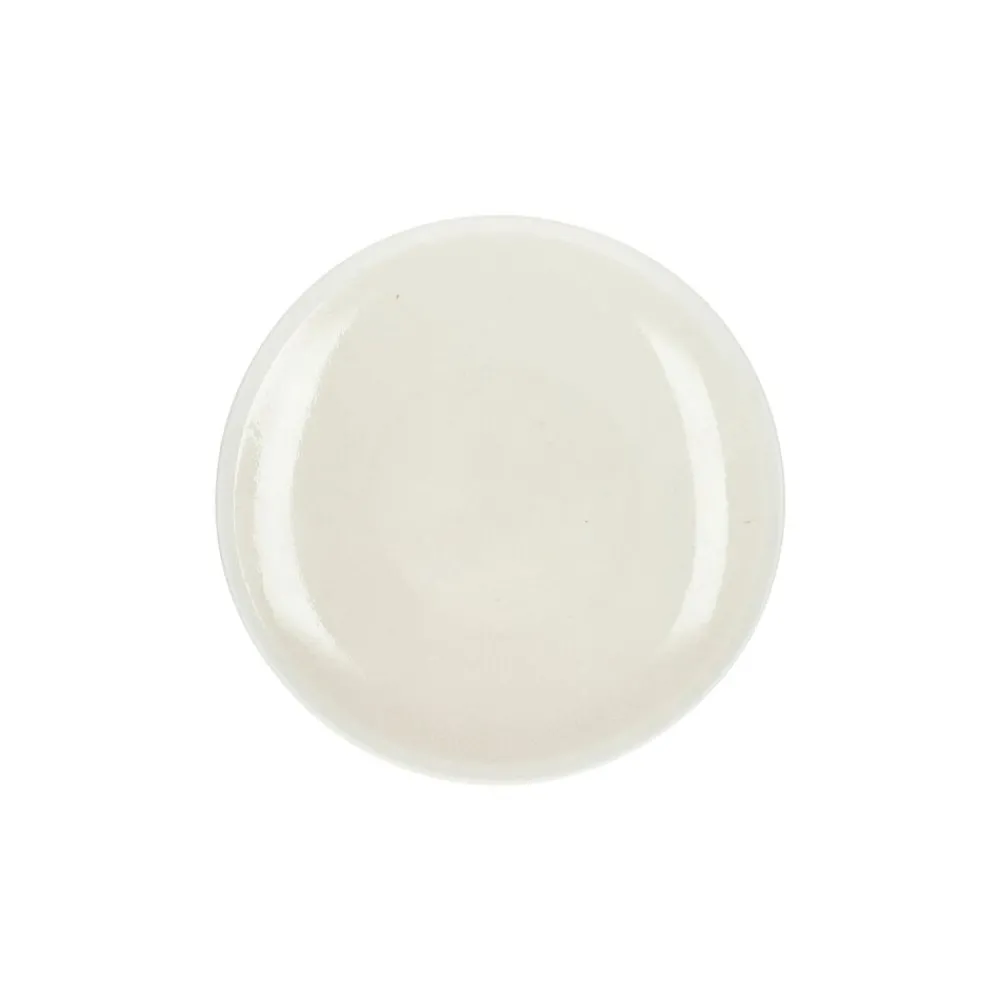 Pomax Vaisselle-BISCOTTI - assiette apéritif - porcelaine - DIA 14,6 x H 2 cm - écru