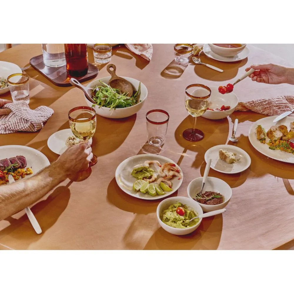 Pomax Vaisselle-BISCOTTI - assiette apéritif - porcelaine - DIA 14,6 x H 2 cm - écru