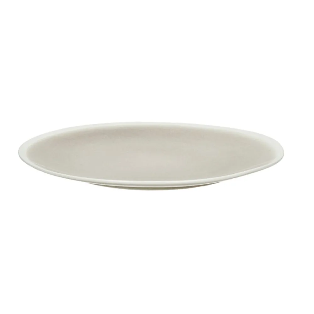 Pomax Vaisselle-BISCOTTI - assiette plate - porcelaine - DIA 26,8 x H 2 cm - gris/beige