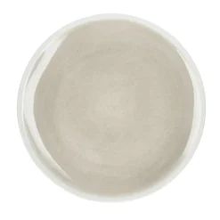 Pomax Vaisselle-BISCOTTI - assiette plate - porcelaine - DIA 26,8 x H 2 cm - gris/beige