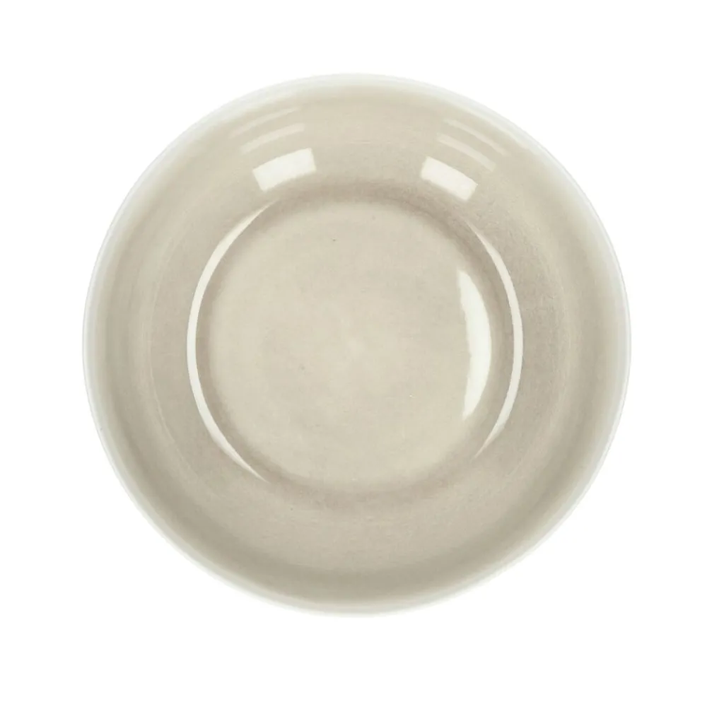 Pomax Vaisselle-BISCOTTI - bol à pâtes - porcelaine - DIA 22 x H 7 cm - gris/beige
