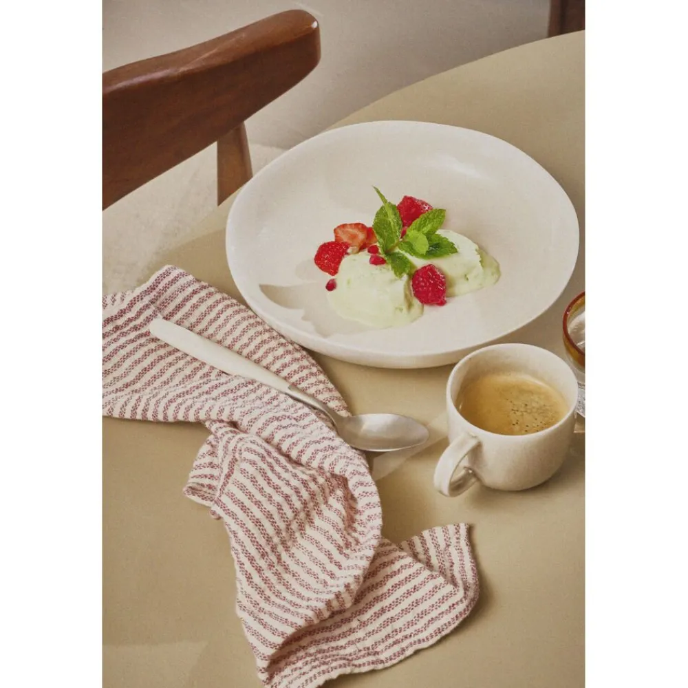 Pomax Vaisselle-BISCOTTI - mug - porcelaine - DIA 7,5 x H 6 cm - gris/beige