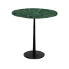 Pomax Tables-BISTRO - table à dîner - marbre / métal - DIA 70 x H 76 cm - vert