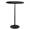 Pomax Tables-BISTRO - table de bar - bois de mangier / métal - DIA 70 x H 104 cm - noir