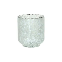 Pomax Photophores / T-lights-BIZOTTI - photophore - verre - DIA 9 x H 10 cm - blanc