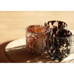Pomax Photophores / T-lights-BIZOTTI - photophore - verre - DIA 9 x H 10 cm - lila