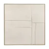 Pomax Tableau / Déco Murale-BLANCHE - toile avec cadre - bois de pin - L 100 x W 5 x H 100 cm - blanc