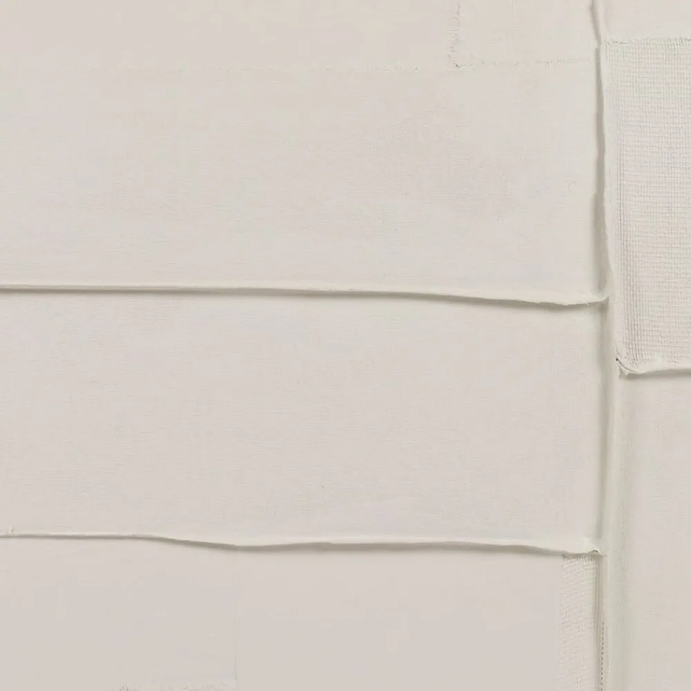 Pomax Tableau / Déco Murale-BLANCHE - toile avec cadre - bois de pin - L 100 x W 5 x H 100 cm - blanc