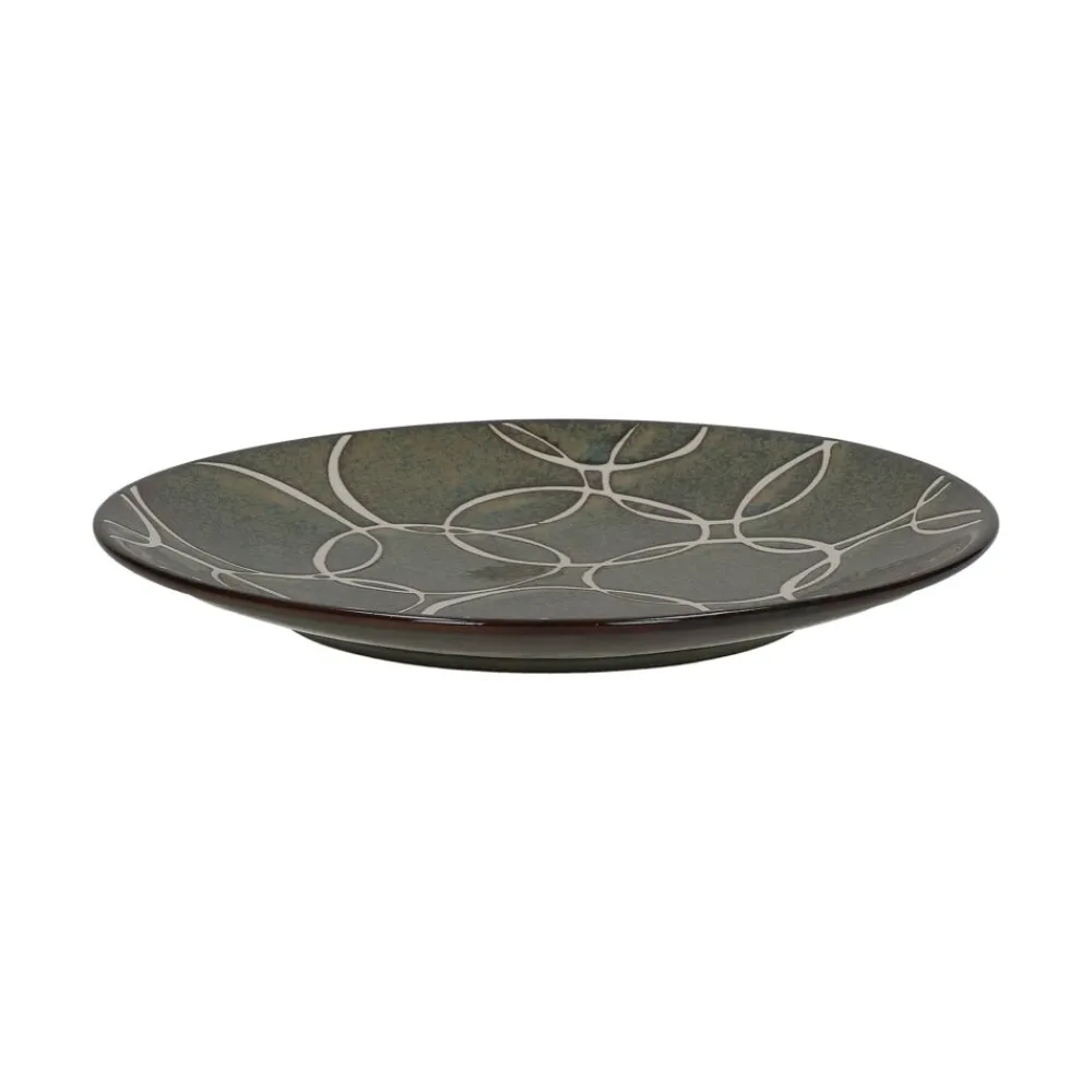 Pomax Vaisselle-BLOOM - assiette à dessert - porcelaine - DIA 22 cm - bronze