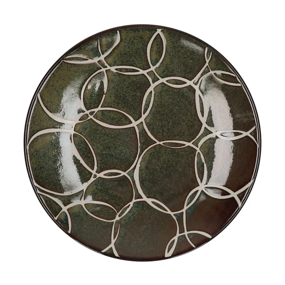 Pomax Vaisselle-BLOOM - assiette à dessert - porcelaine - DIA 22 cm - bronze