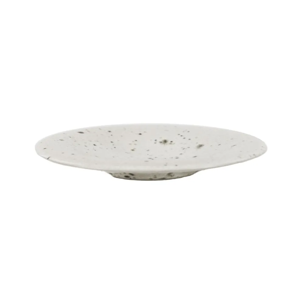 Pomax Vaisselle-BOSQUE - assiette à dessert - grès - DIA 22 x H 3 cm - blanc