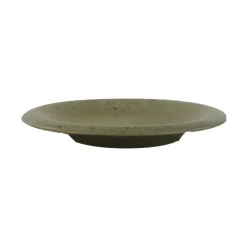 Pomax Vaisselle-BOSQUE - assiette à dessert - grès - DIA 22 x H 3 cm - olive