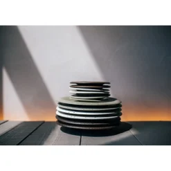 Pomax Vaisselle-BOSQUE - assiette à dessert - grès - DIA 22 x H 3 cm - brun