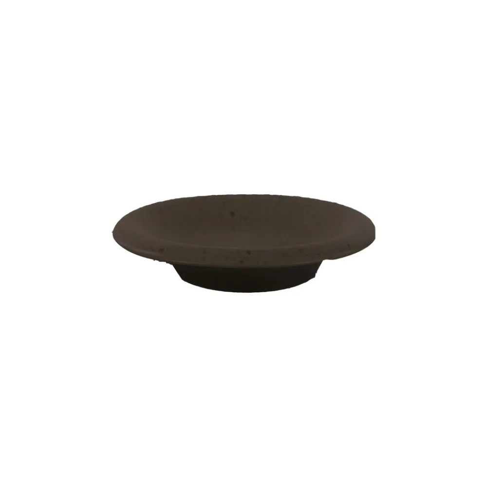 Pomax Vaisselle-BOSQUE - assiette apéritif - grès - DIA 13 x H 2 cm - brun