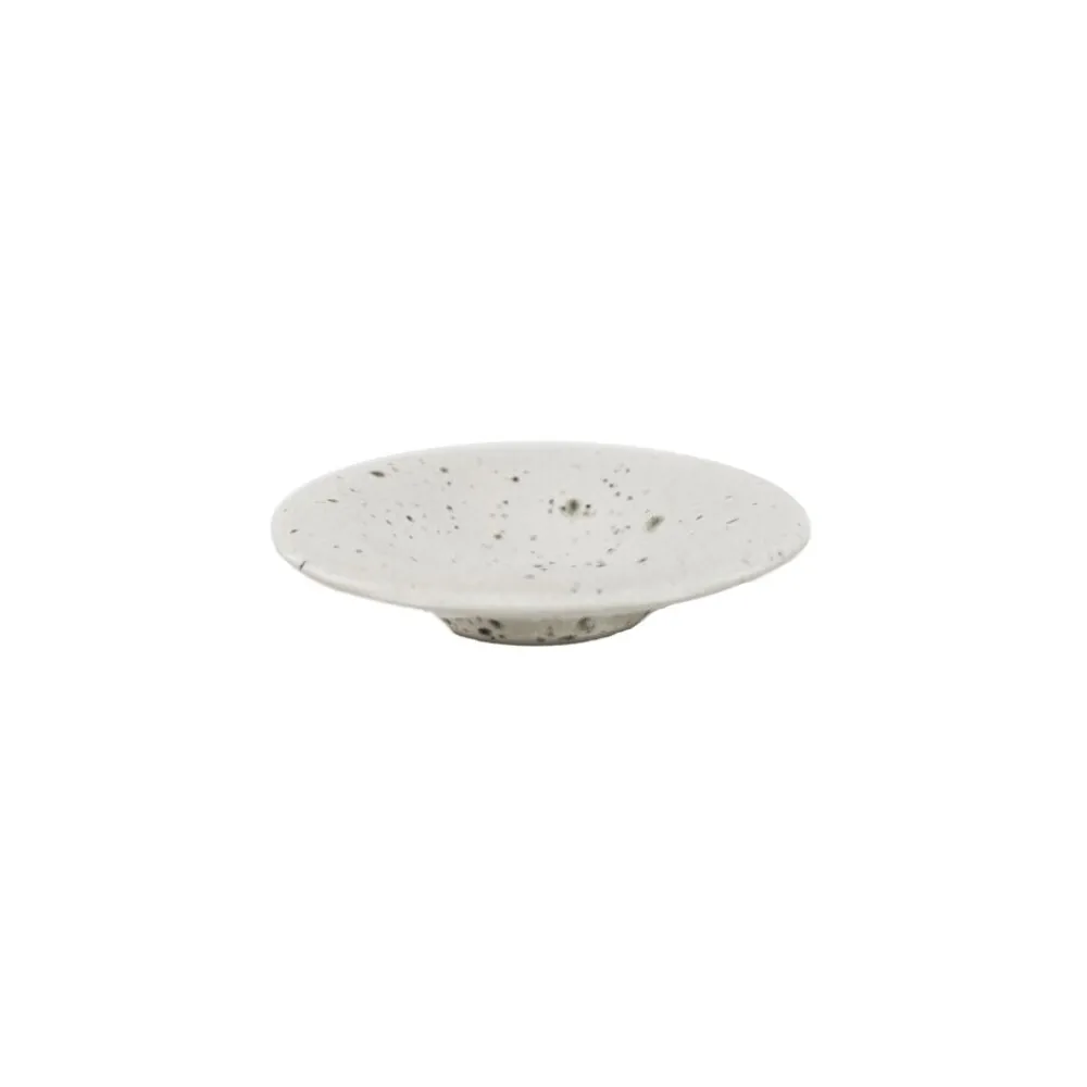 Pomax Vaisselle-BOSQUE - assiette apéritif - grès - DIA 13 x H 2 cm - blanc