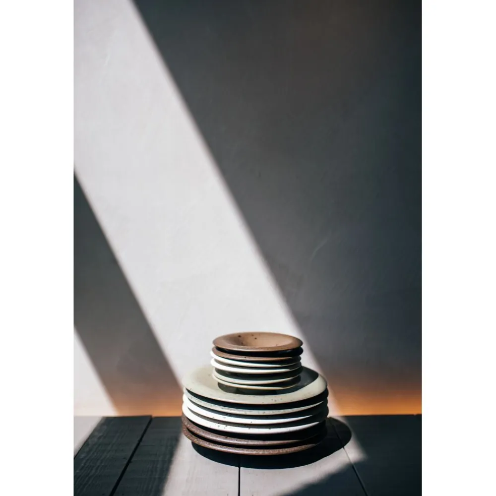 Pomax Vaisselle-BOSQUE - assiette apéritif - grès - DIA 13 x H 2 cm - brun