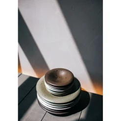 Pomax Vaisselle-BOSQUE - assiette apéritif - grès - DIA 13 x H 2 cm - brun