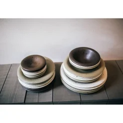 Pomax Vaisselle-BOSQUE - assiette apéritif - grès - DIA 13 x H 2 cm - brun